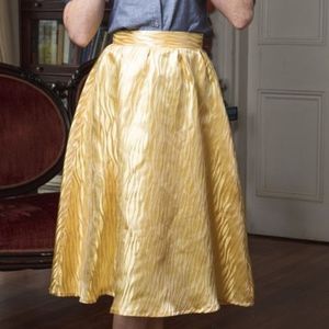 Shabby Apple Gold Midi Skirt